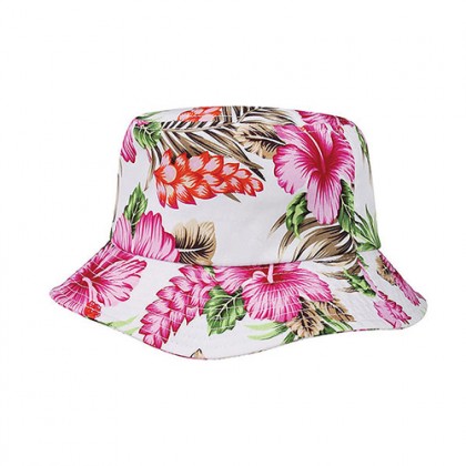 Bucket Hats – 12 PCS Ultra Soft Cotton Floral Print - Pink - HT-7801G-PK